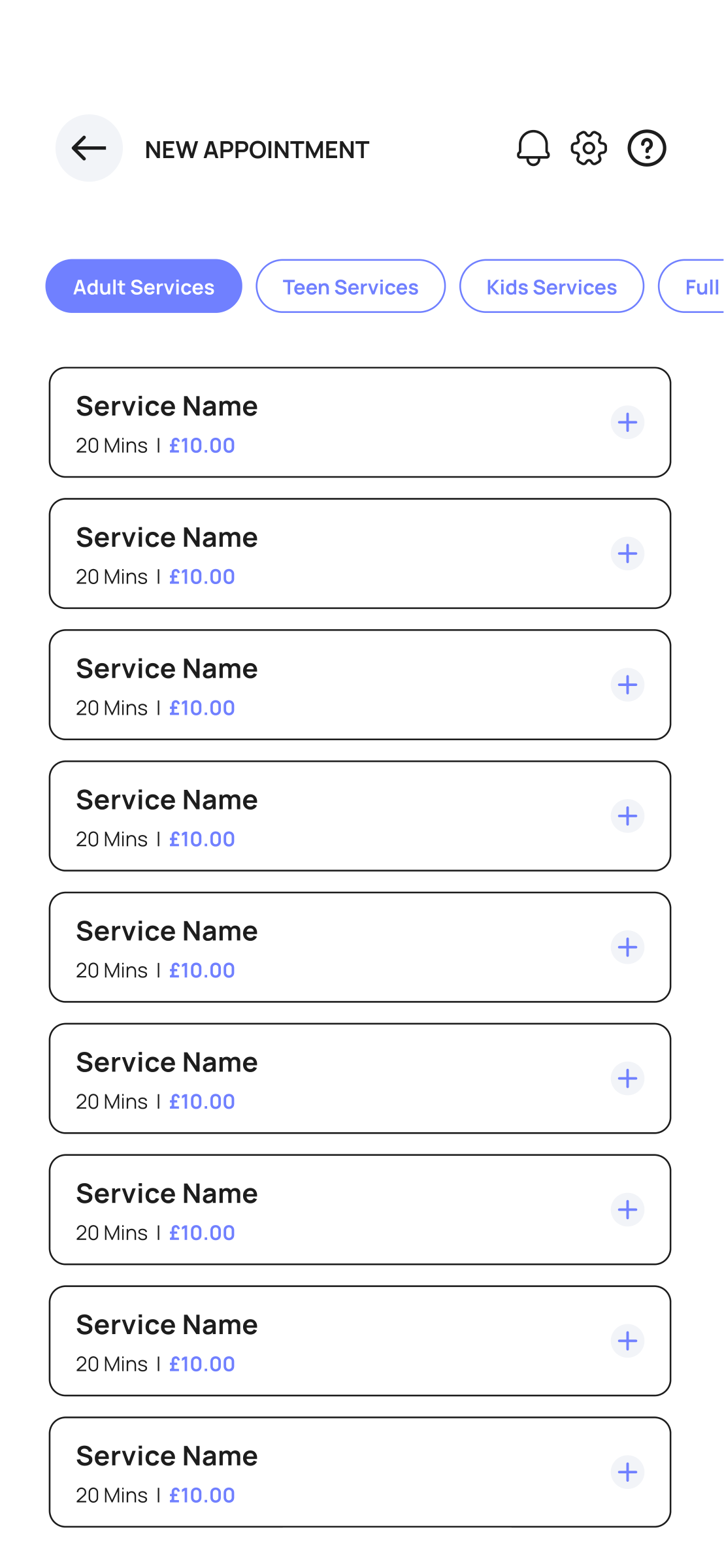 Styla service categories